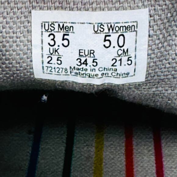 Vans Old Skool‎ V Four Shop Skate Sneakers Glitter Rainbow Silver Size W5 M3.5 - Picture 9 of 9